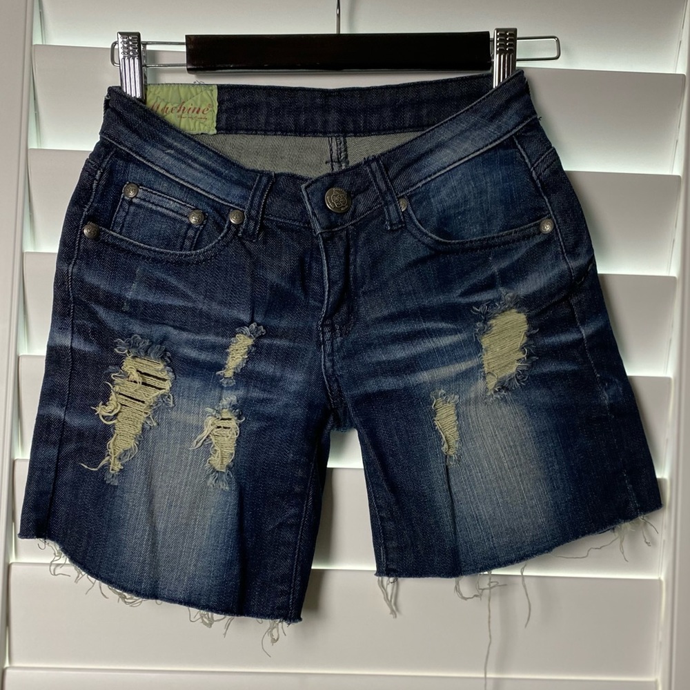 Machine Denim Jean Ripped Style Shorts *Brand New*